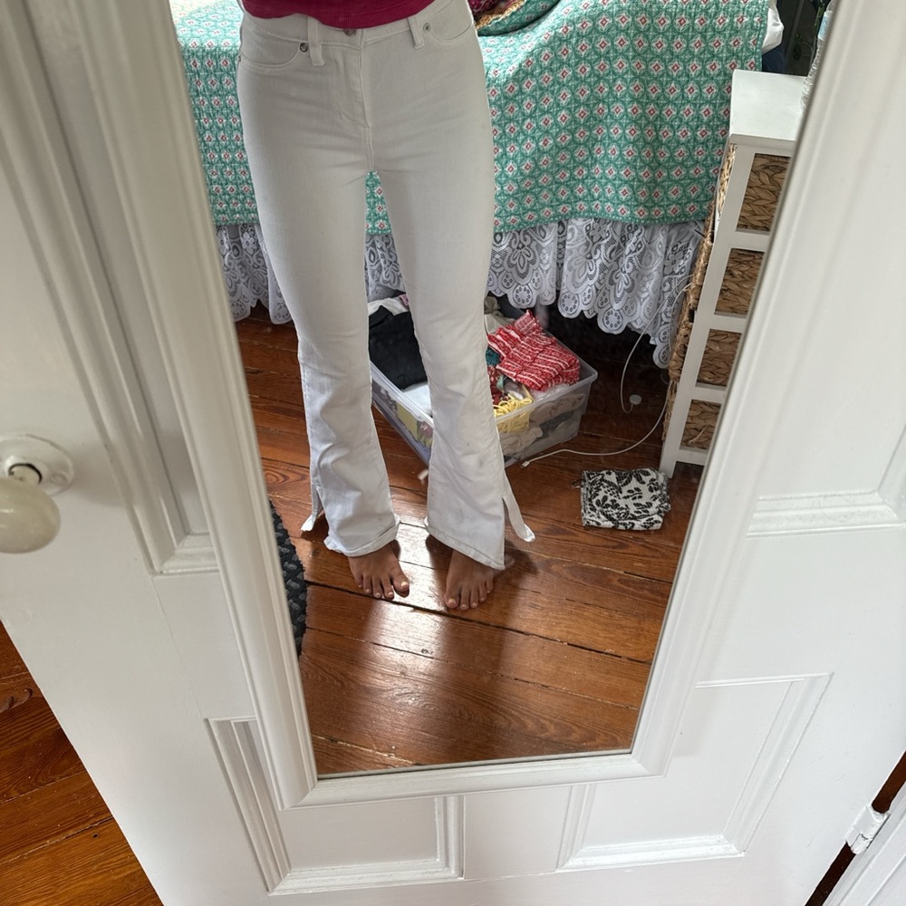American Eagle Outfitters White Boot Cut Jeans